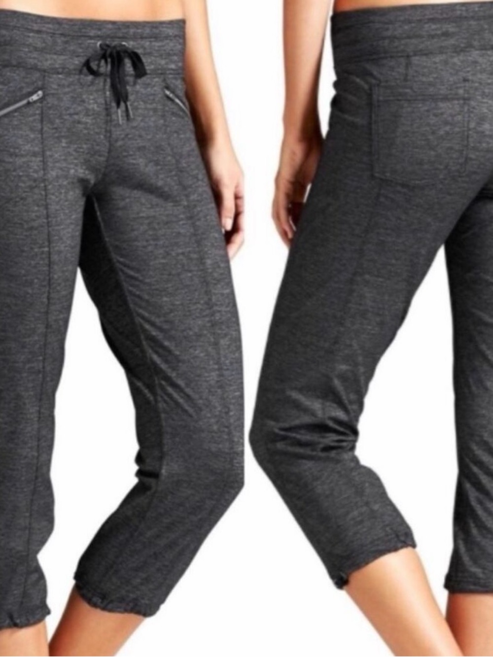 Athleta Metro Quest Capri - Black Heather
